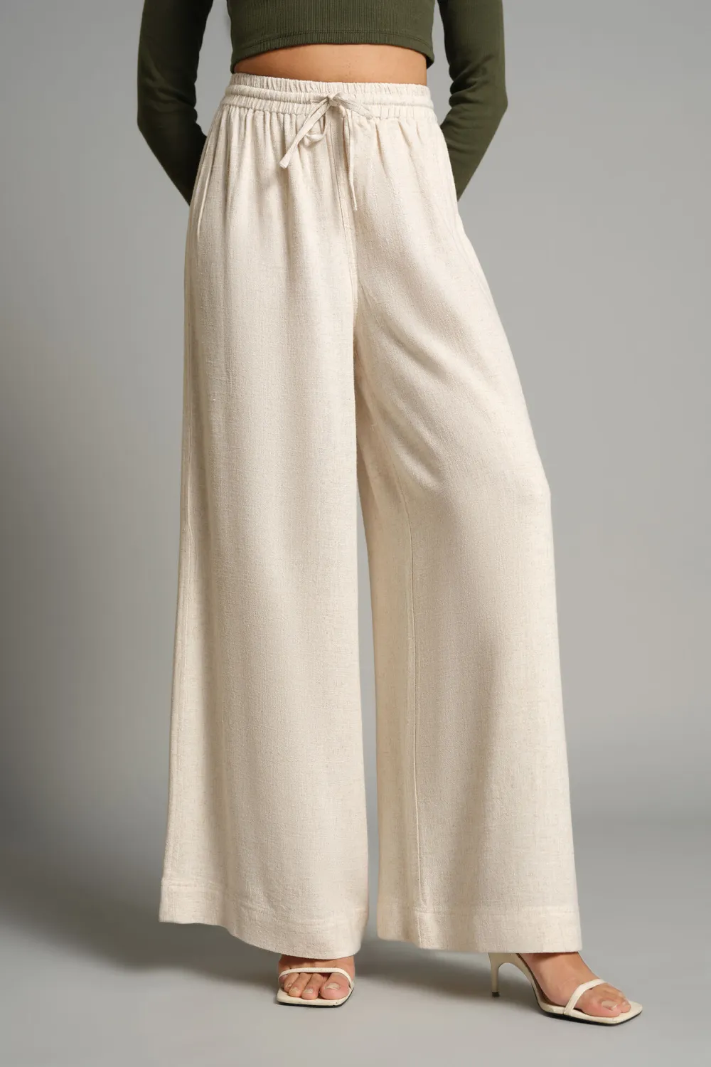 Casual Style Plain Wide-Leg Pants