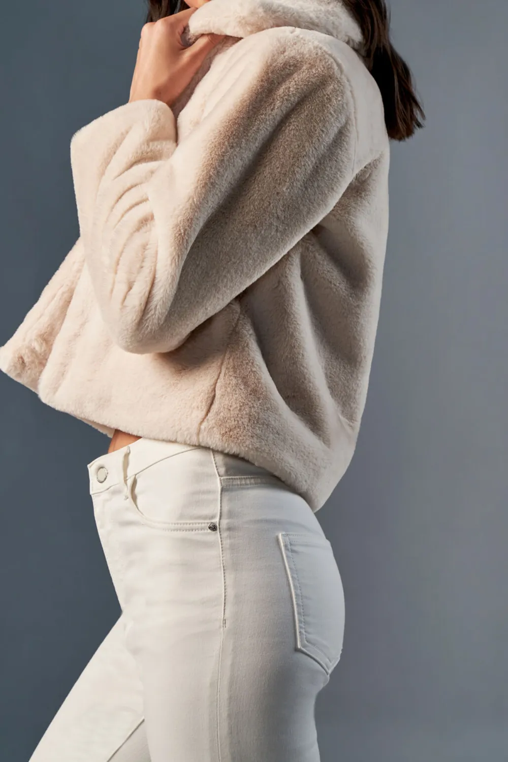 Winter Wear Cream Jacket