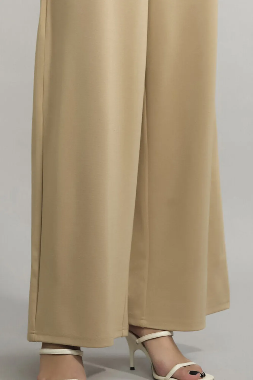 Casual Wear Beige Flair Pants