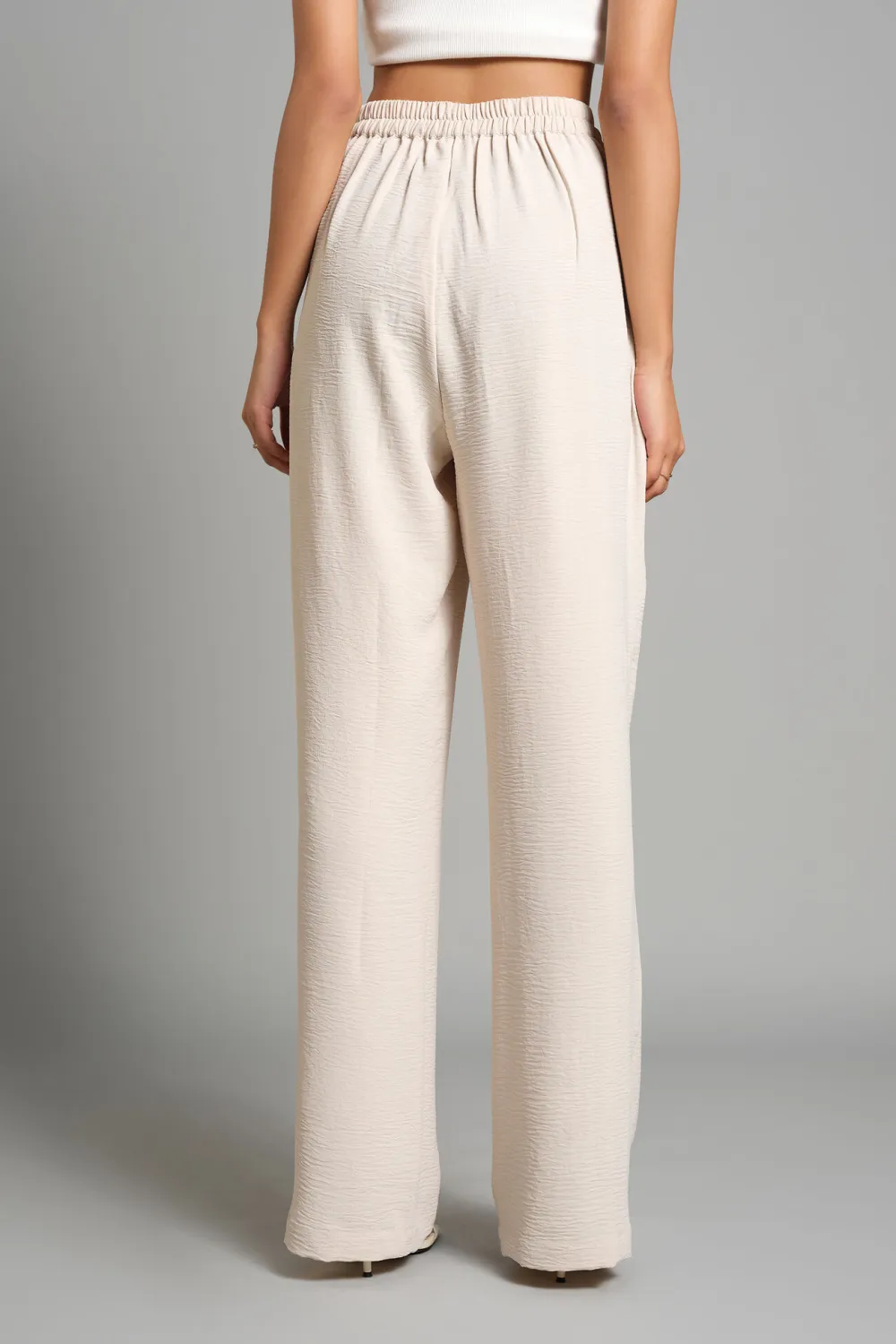 Beige Casual Wear Wide-Leg Pants