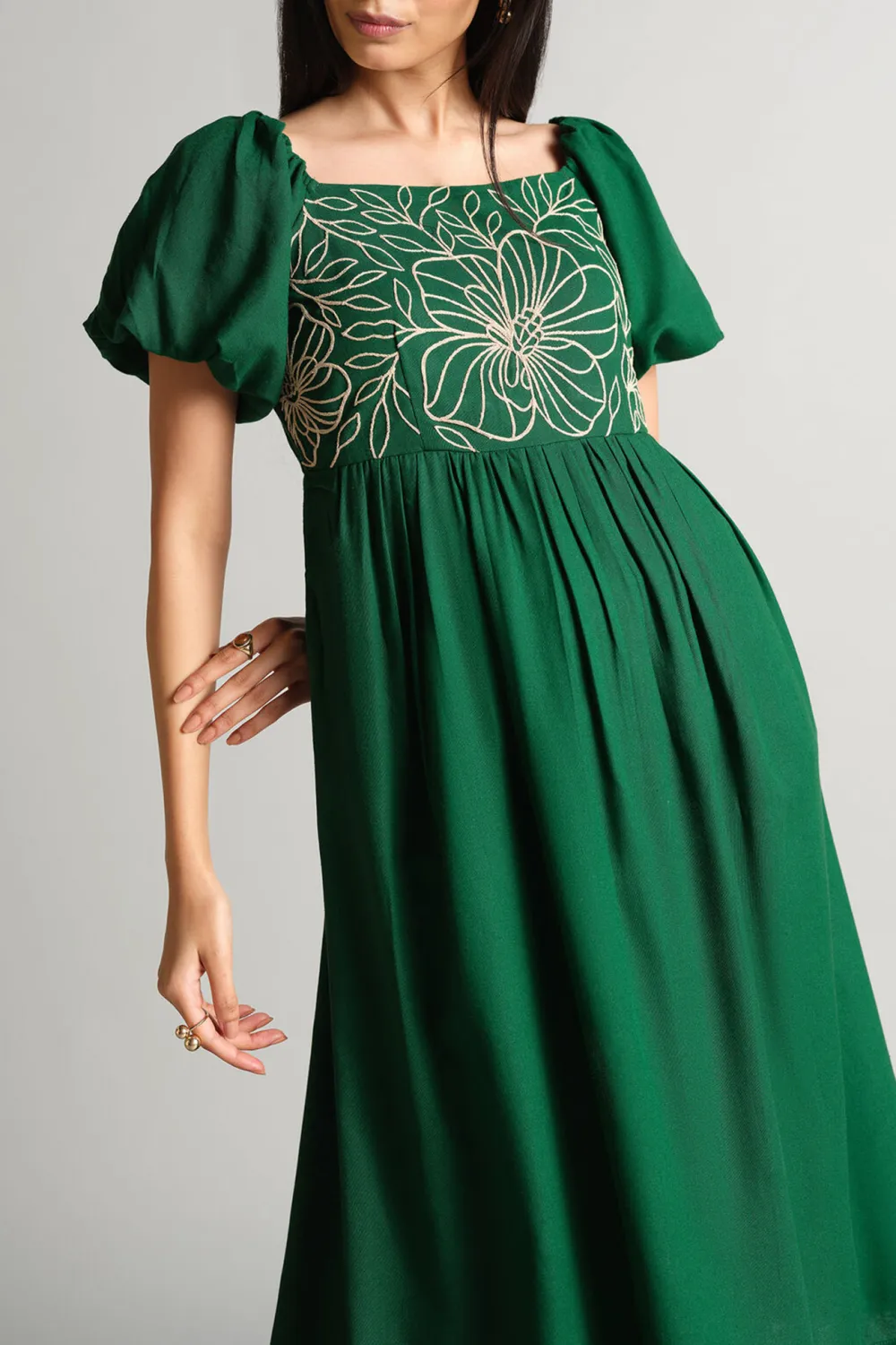 Green Casual Style Galore Dress
