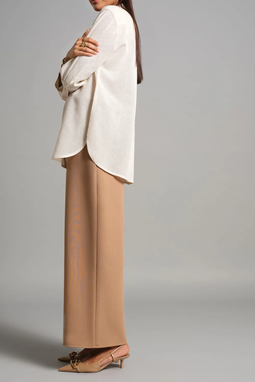 Regular Length Casual Style Plain Shirt