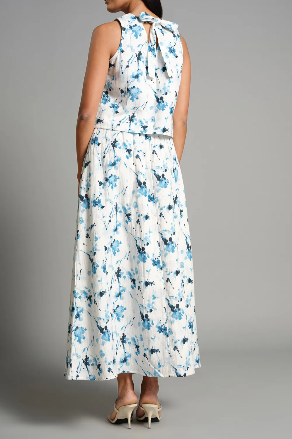 Casual Style Flower Skirt Set