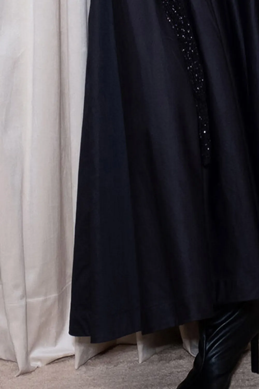 Black Regular Length Casual Style Outerwear