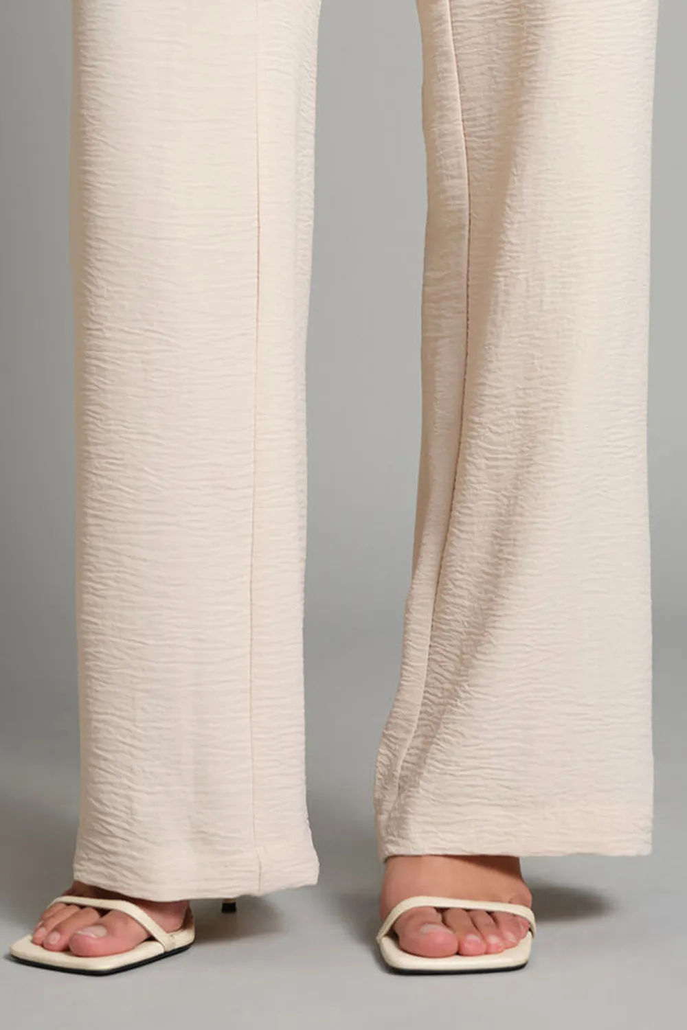 Beige Casual Wear Wide-Leg Pants