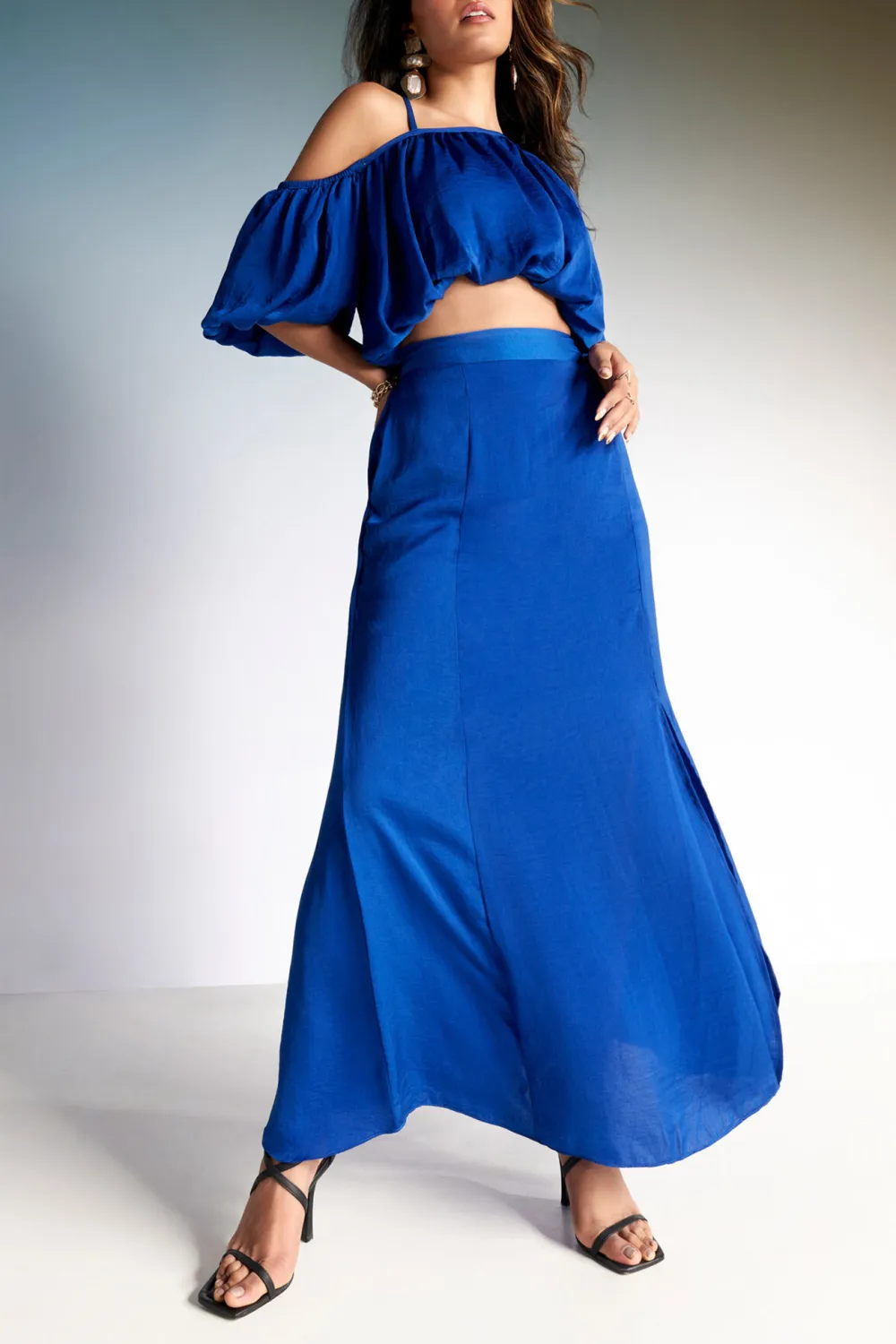 High Waist Casual Style Skirt Set